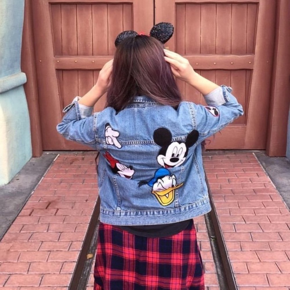 ZARA Disney Jean Jacket Mickey Minnie Donald Denim